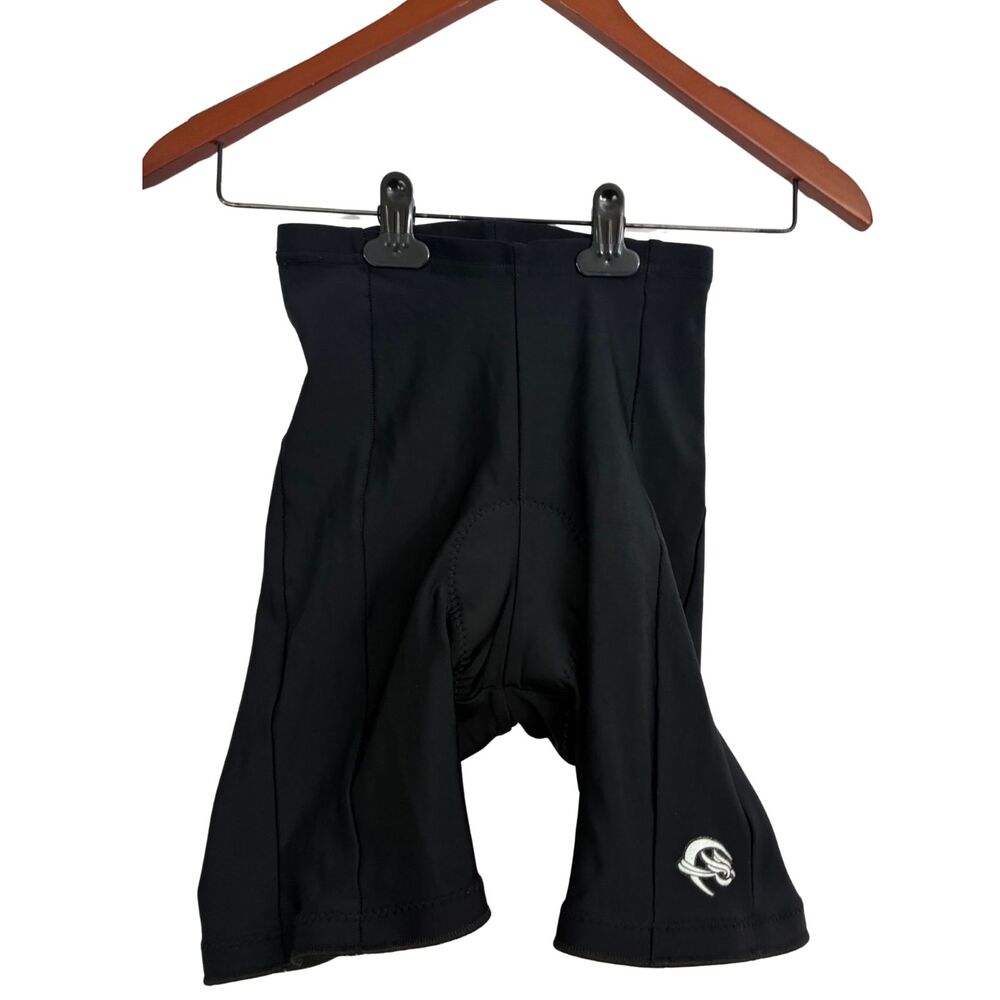 Canari Mens S Black Padded Cycling Shorts Nylon Lycra Bike Biking Made USA